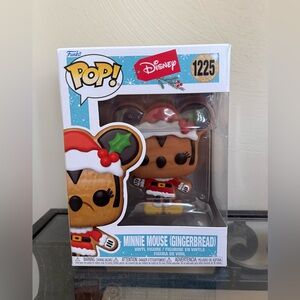 Funko Disney Minnie Mouse Gingerbread Figure with Red and White Accents
